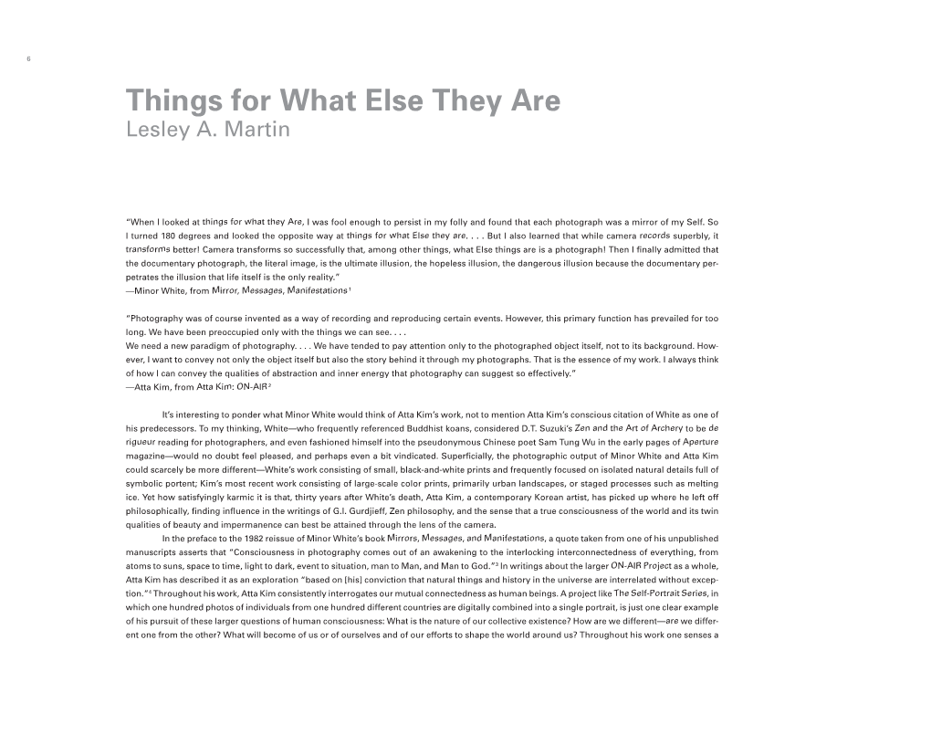 Things for What Else They Are Lesley A