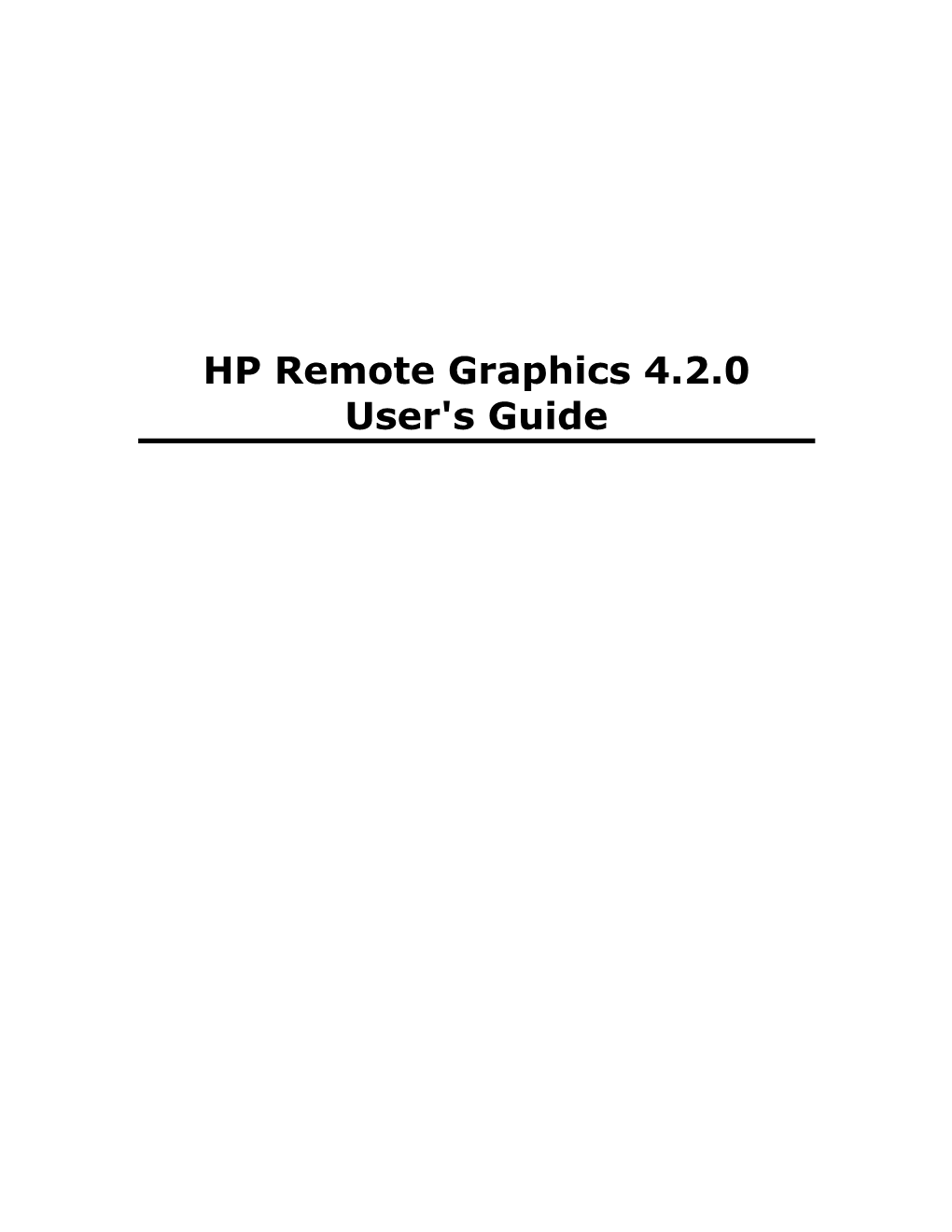 HP Remote Graphics 4.2.0 User's Guide