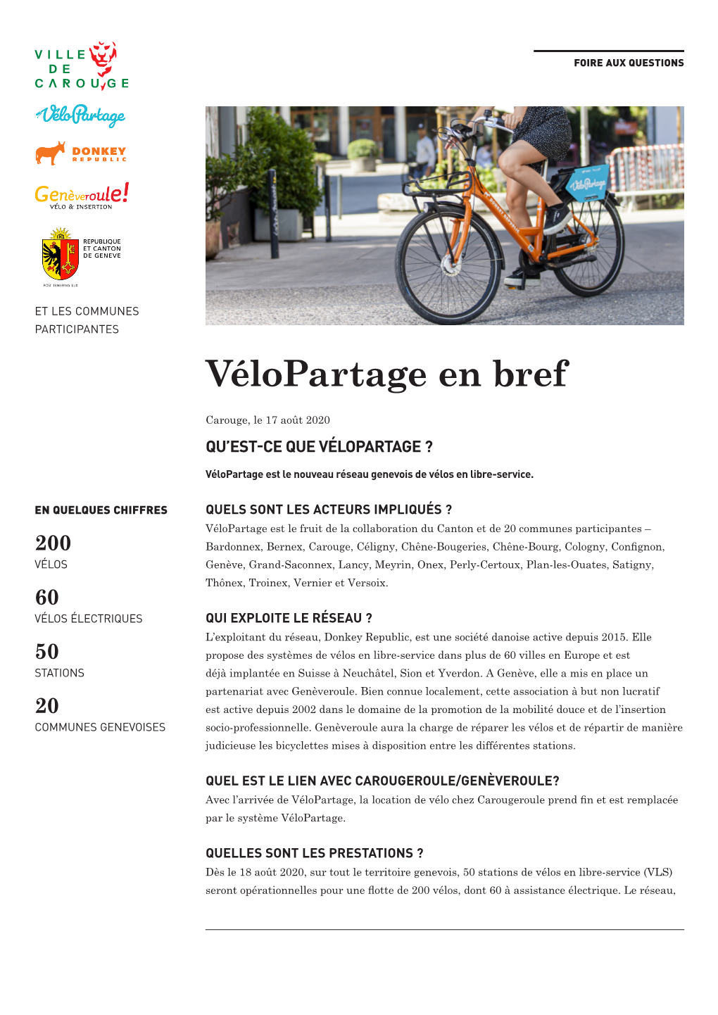 Vélopartage En Bref