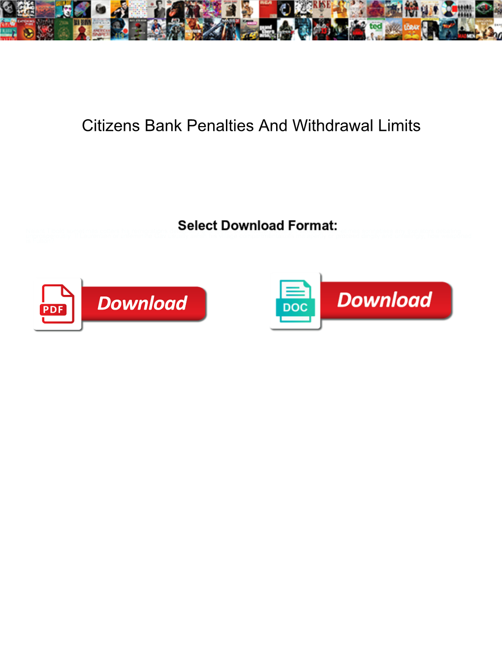 Citizens Bank Penalties and Withdrawal Limits