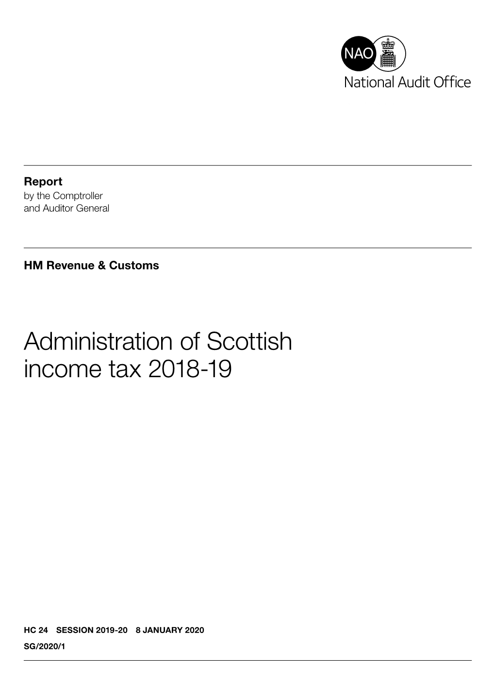 Administration of Scottish Income Tax 2018-19