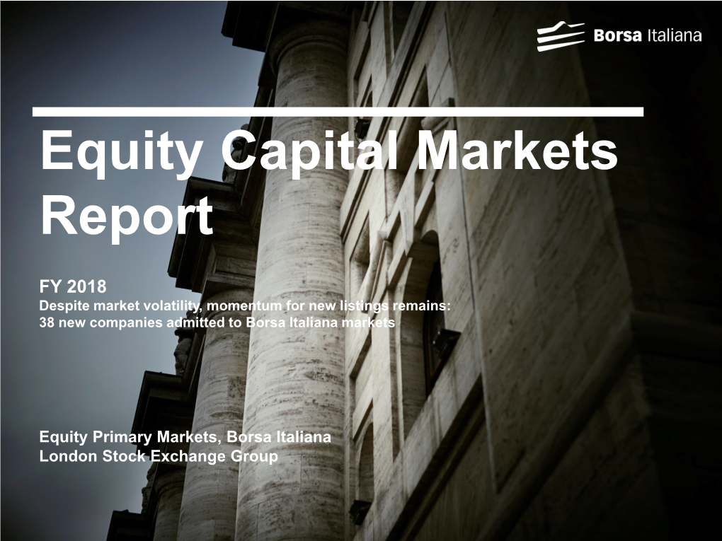 Equity Capital Markets Report