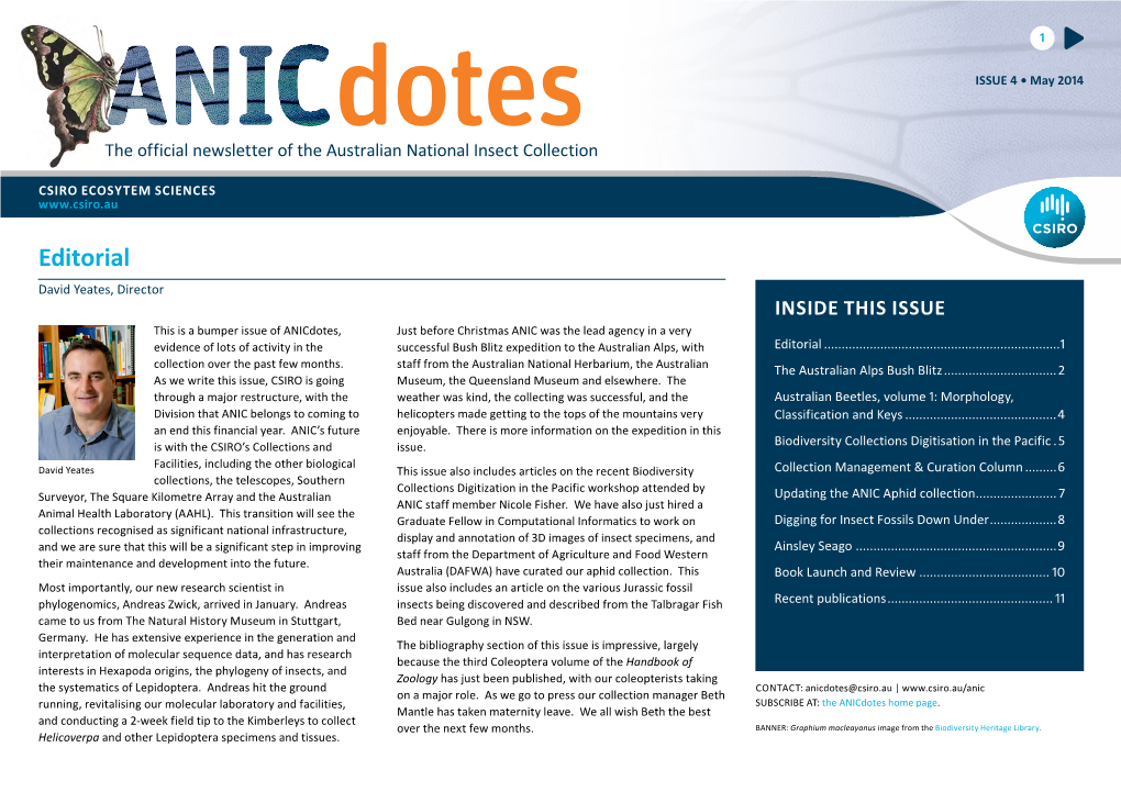 Anicdotes • ISSUE 1 AUGUST 2012