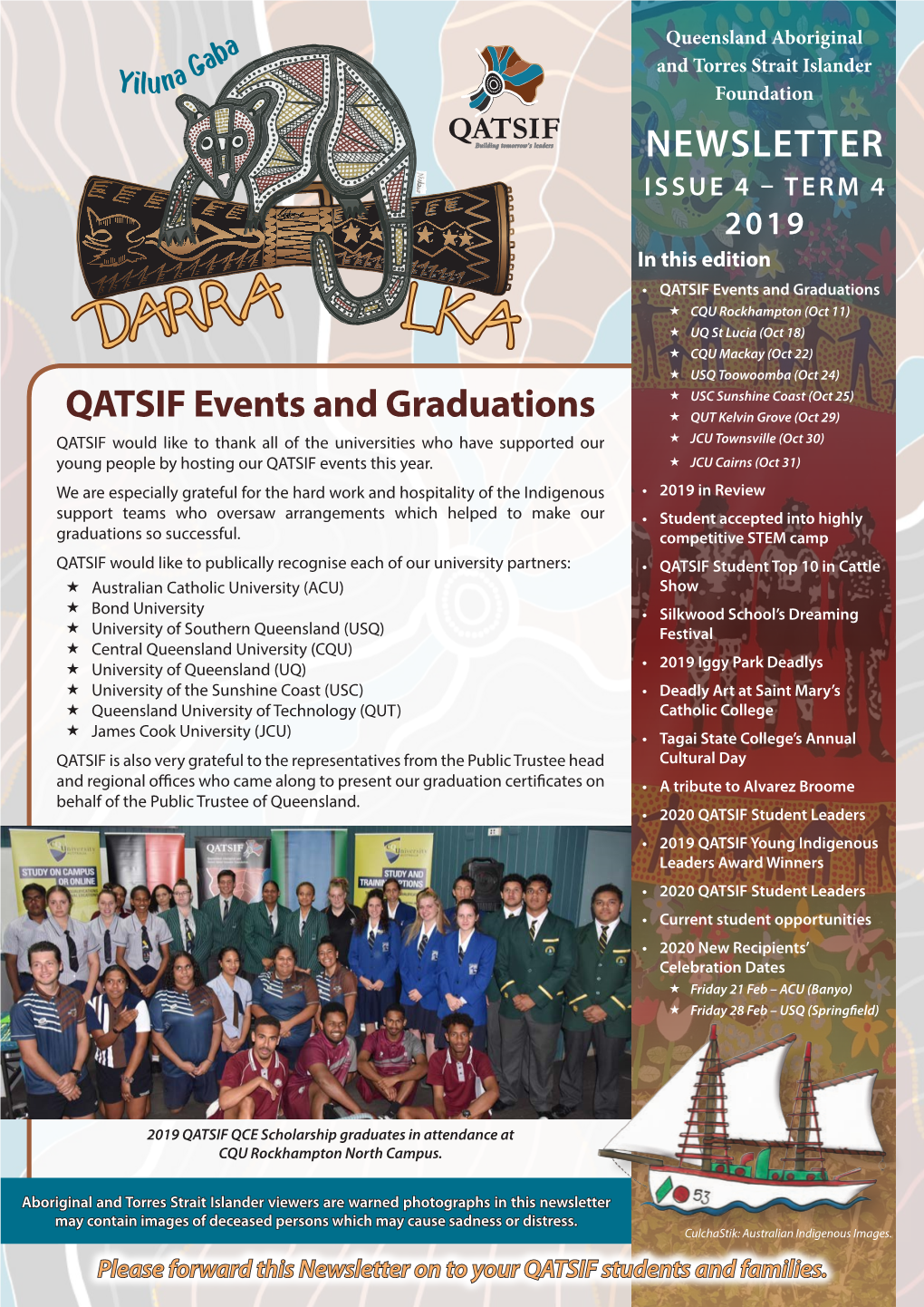 NEWSLETTER QATSIF Events and Graduations