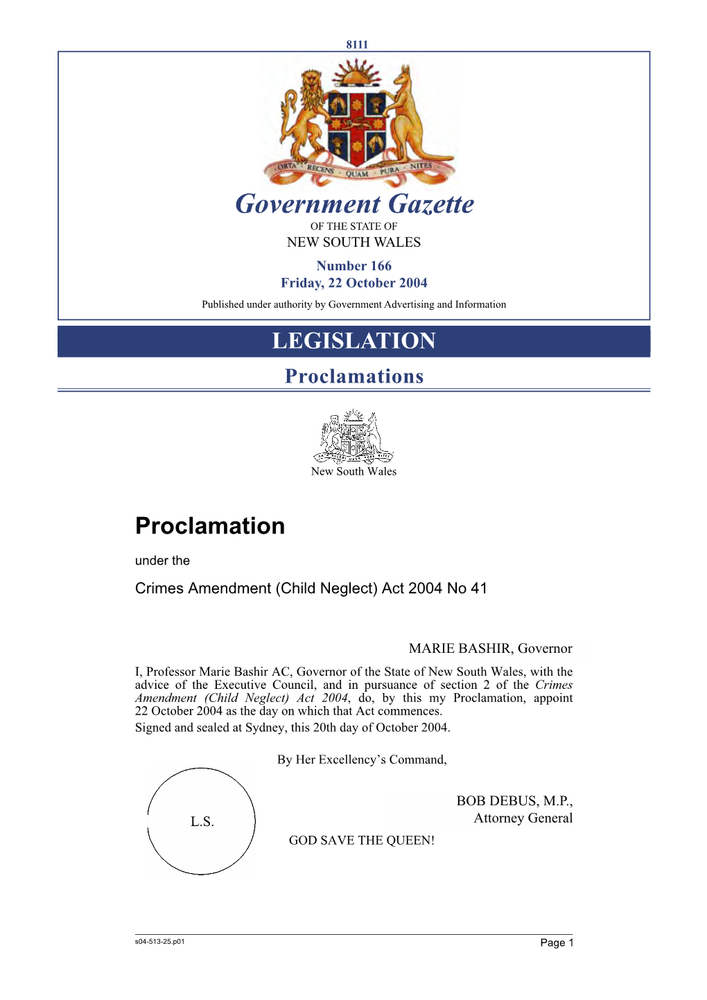 Government Gazette