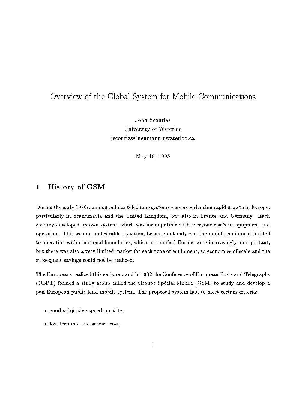 1 History of GSM