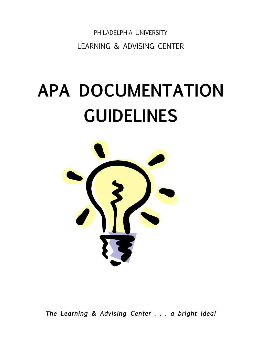 Apa Documentation Guidelines