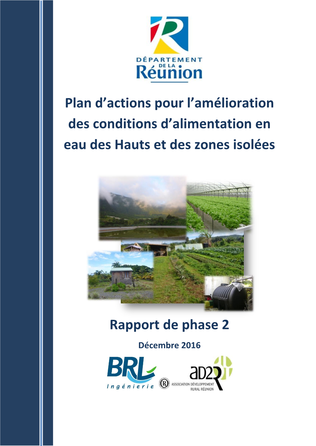 Plan D'actions Pour L'amélioration Des Conditions D'alimentation En Eau