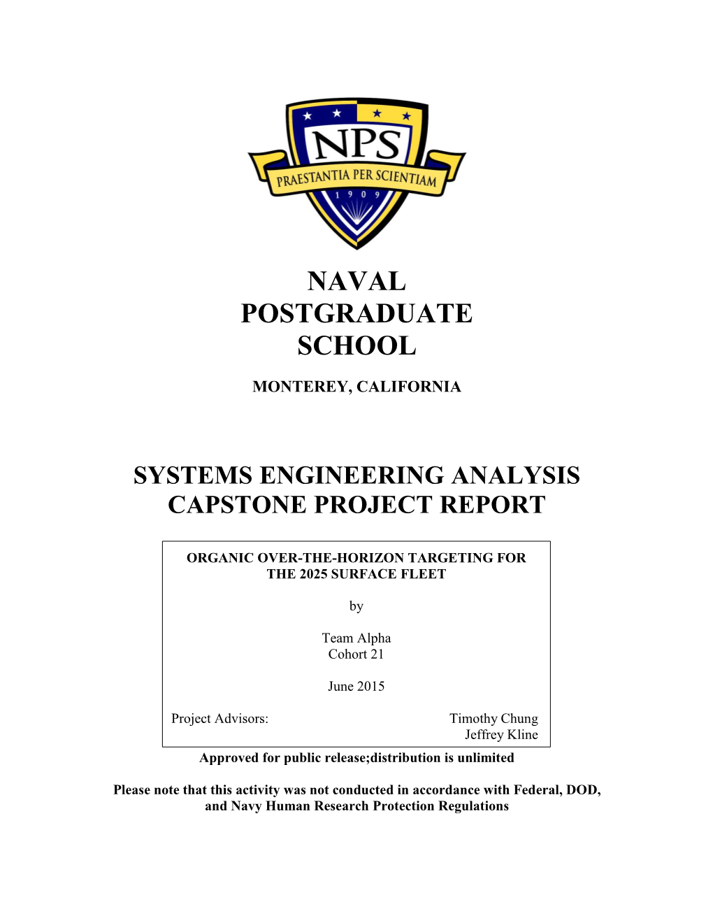 Systems Engineering Analysis Capstone Project Report