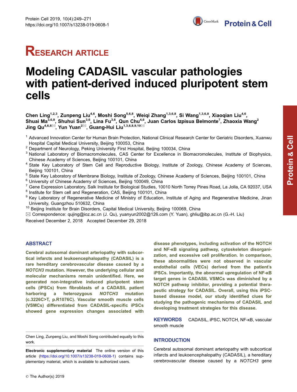 Modeling CADASIL Vascular Pathologies with Patient-Derived Induced Pluripotent Stem Cells