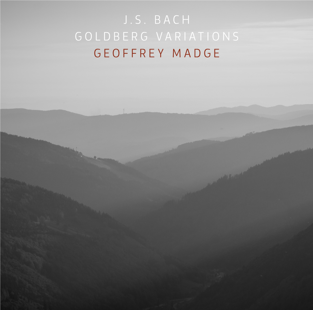 J.S. Bach Goldberg Variations Geoffrey Madge