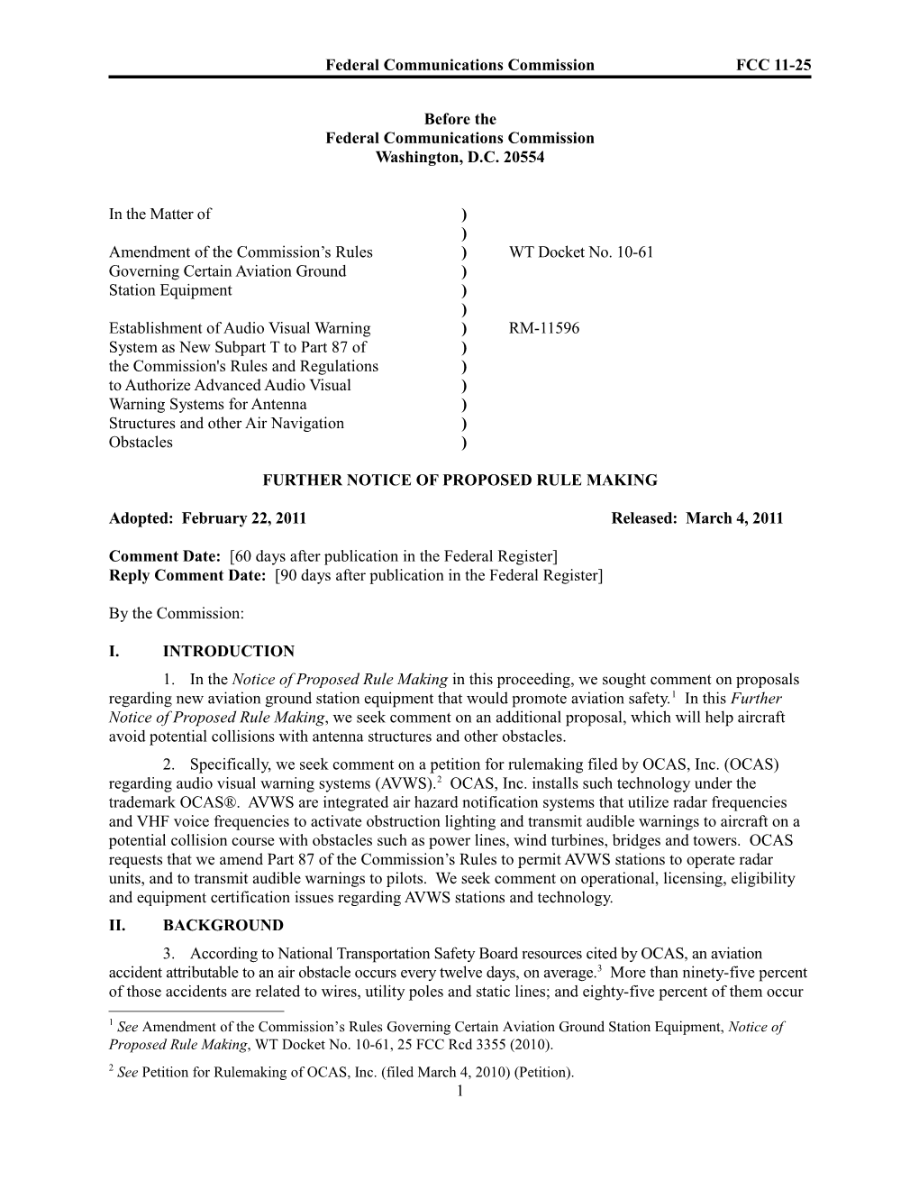 Federal Communications Commission FCC 11-25