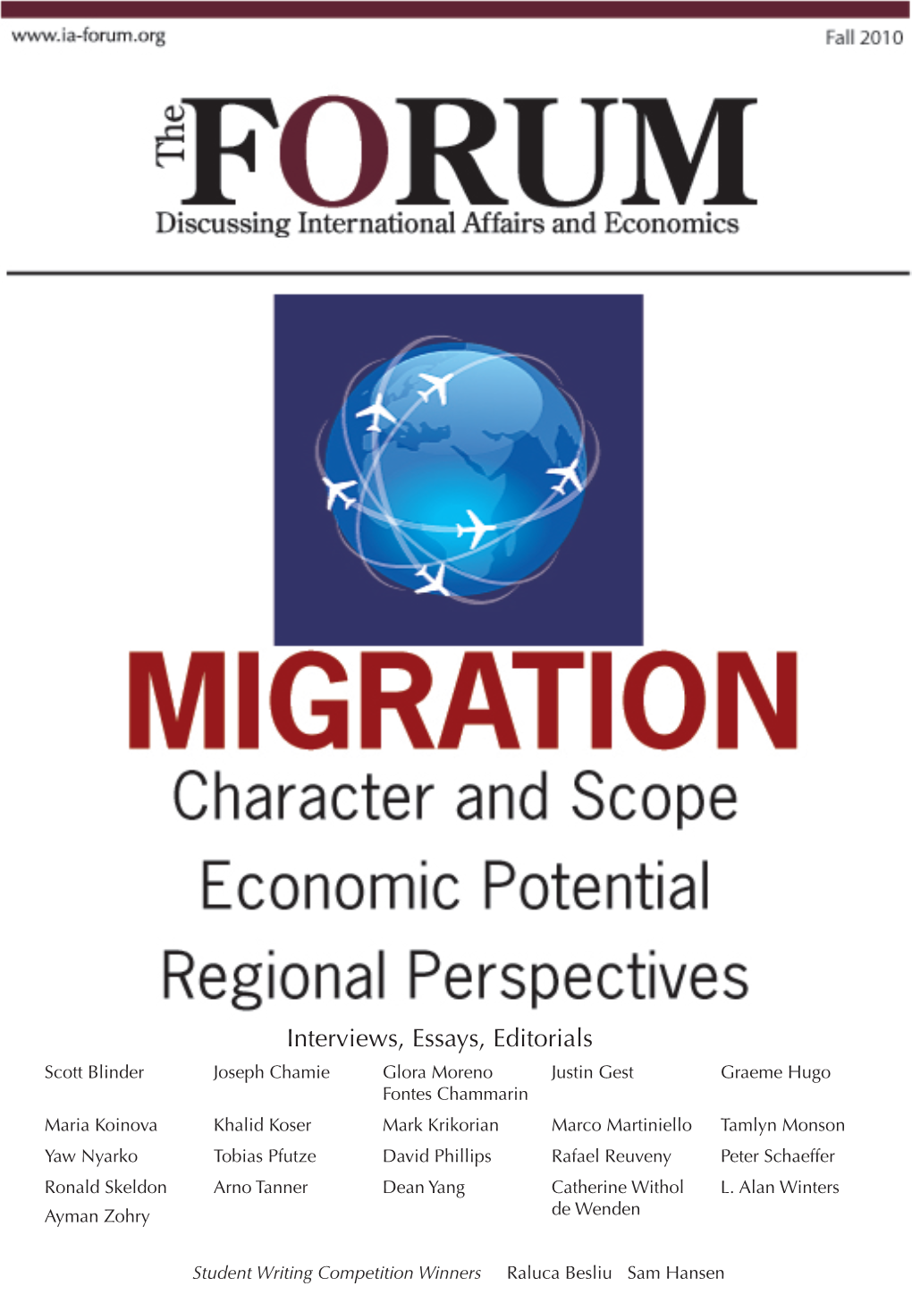Migration Patterns, and 18 INTERNATIONAL Poverty, Interview with Dr