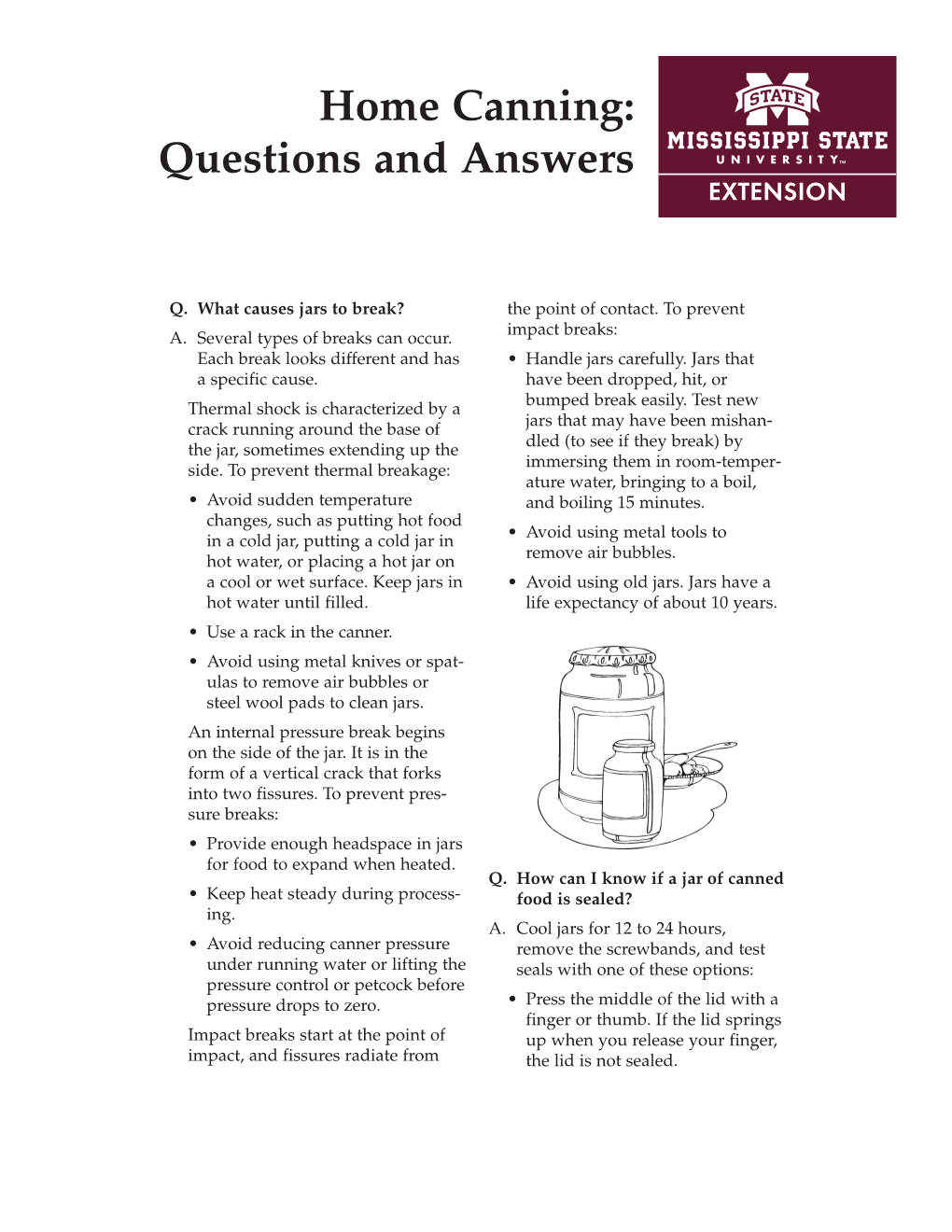 P993 Home Canning Questions and Answers