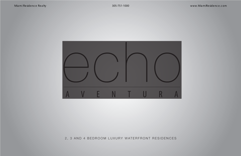 Download Echo Aventura Brochure