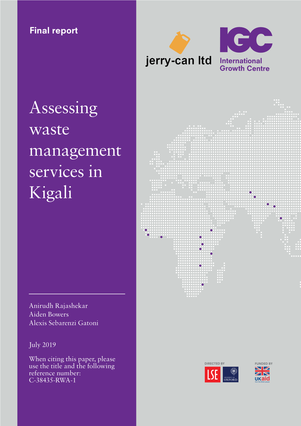 Assessing Waste Management Services in Kigali