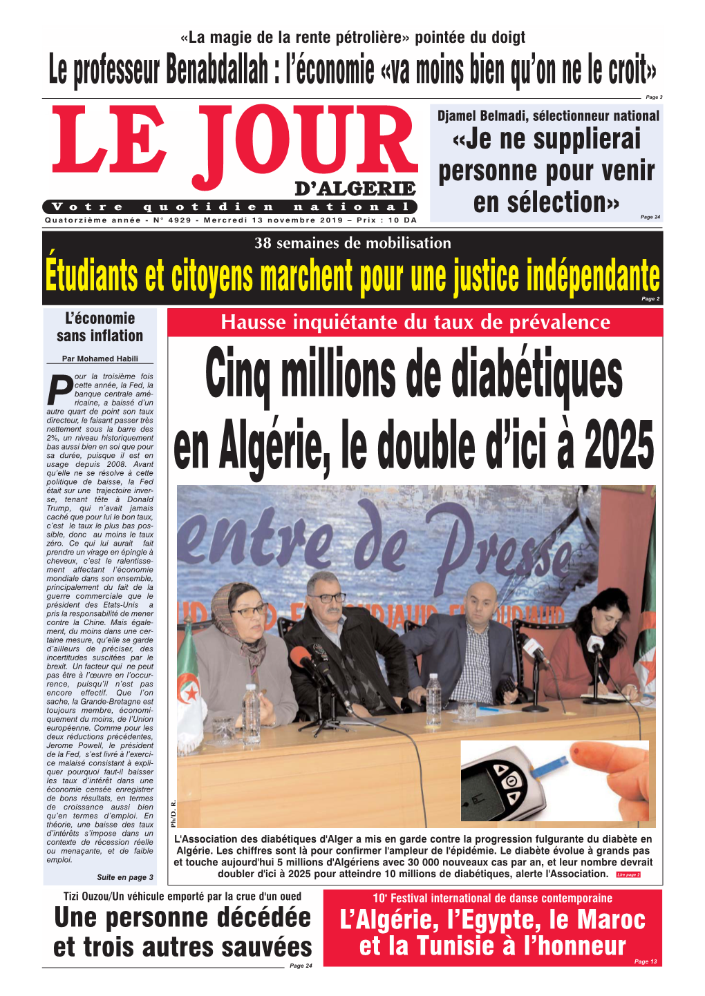Cinq Millions De Diabétiques En Algérie, Le Double D'ici À 2025