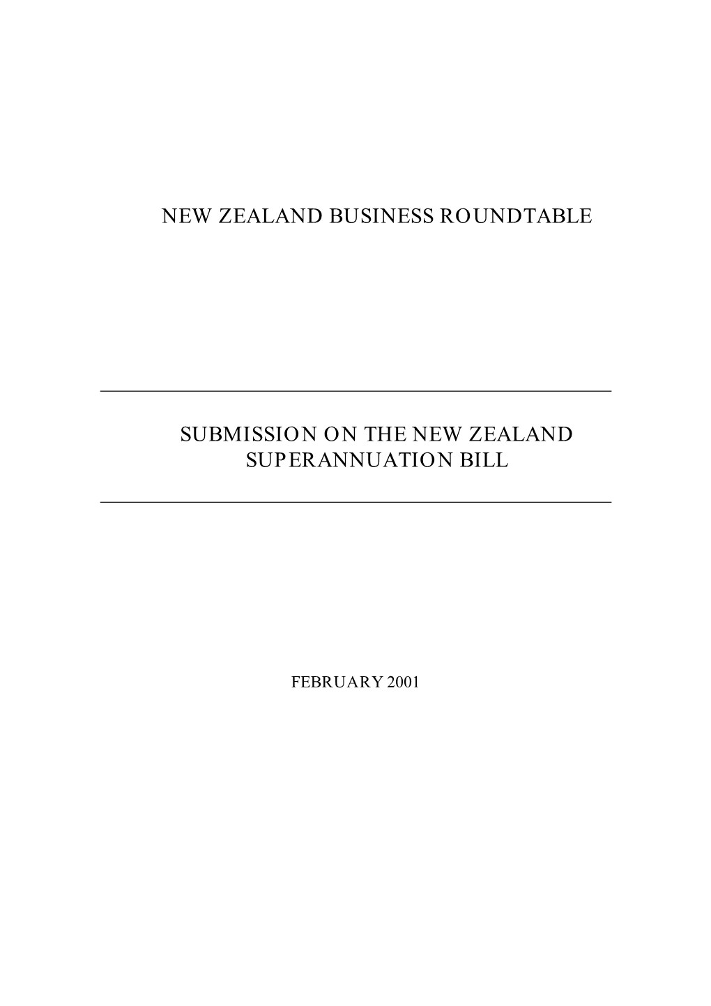 New Zealand Business Roundtable Submission On