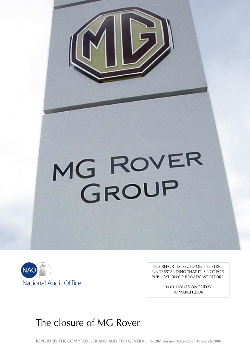 The Closure of MG Rover