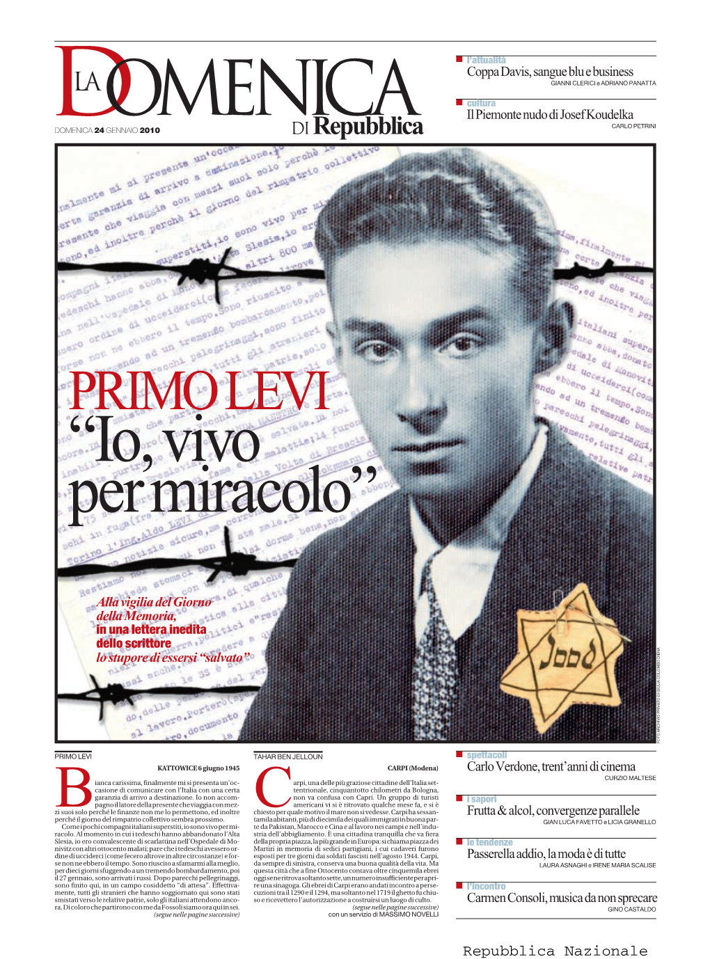 PRIMO LEVI “Io, Vivo Per Miracolo”