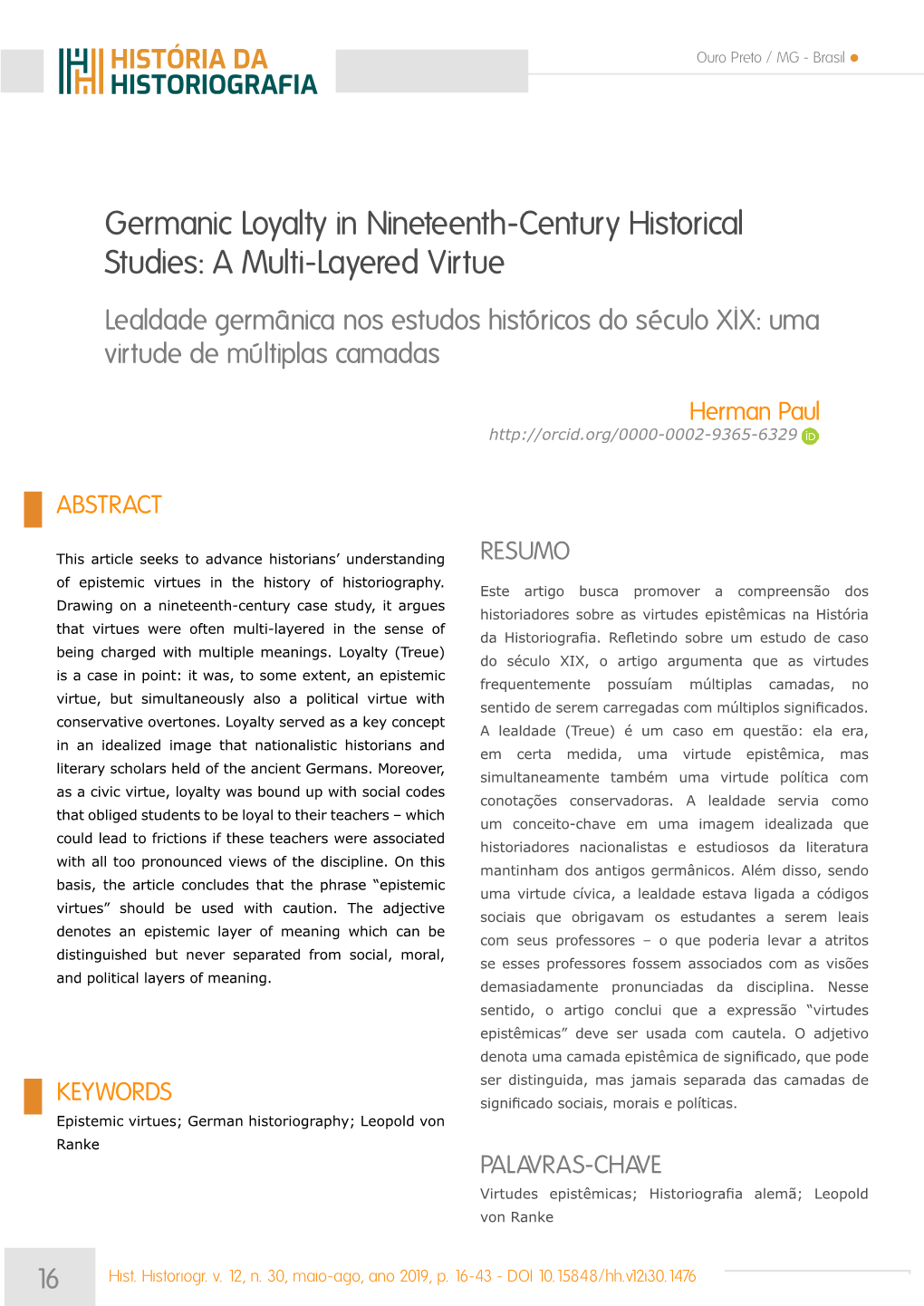 Germanic Loyalty in Nineteenth-Century Historical Studies