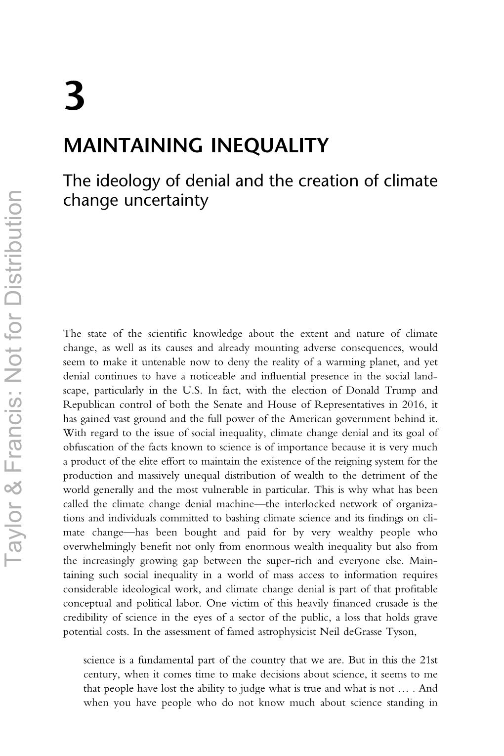 Climate Change and Social Inequality