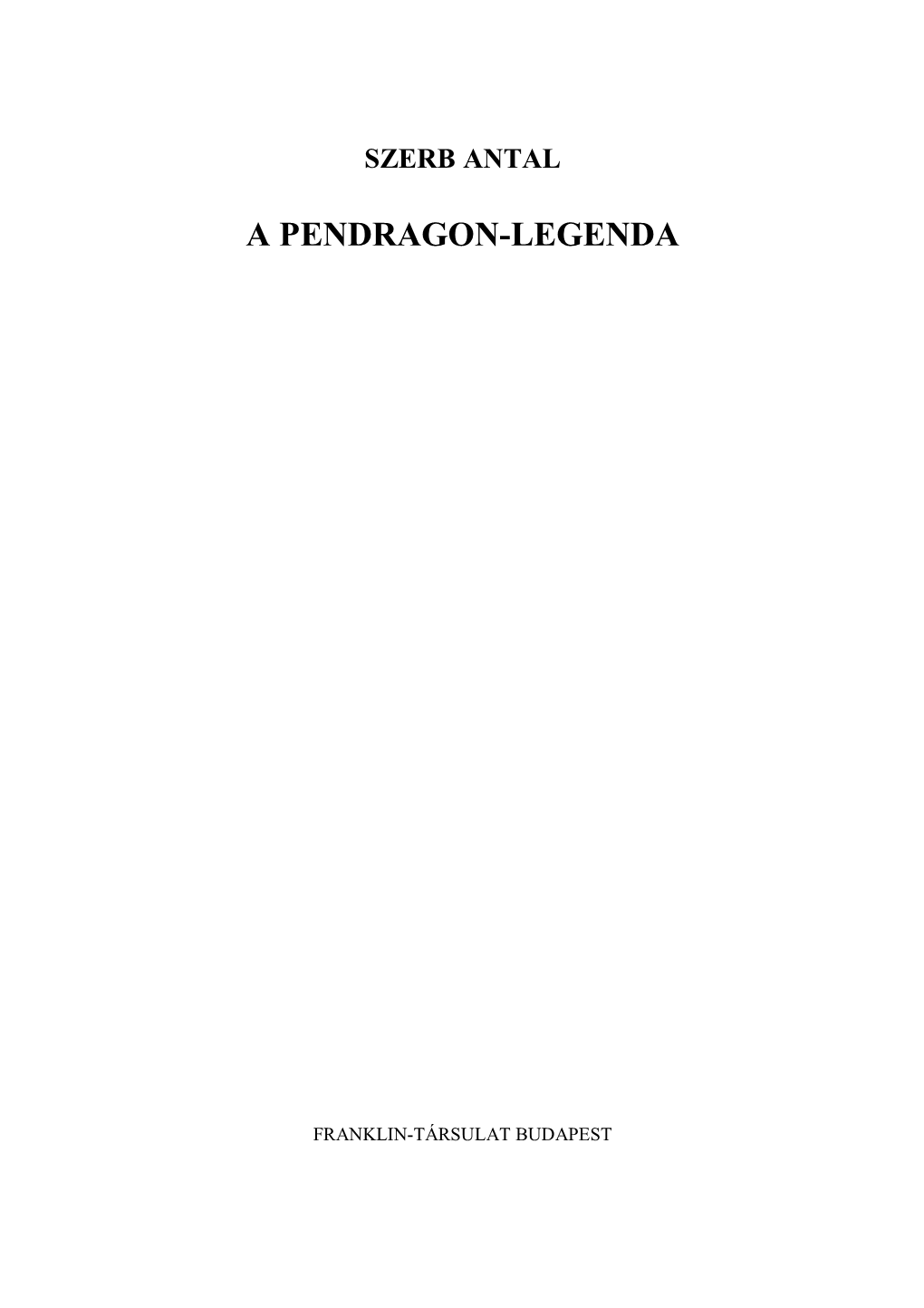 A Pendragon-Legenda