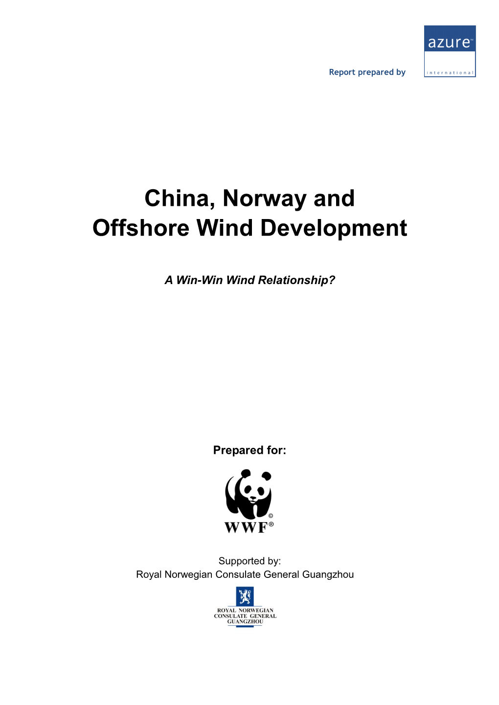 China, Norway and Offshore Wind Development