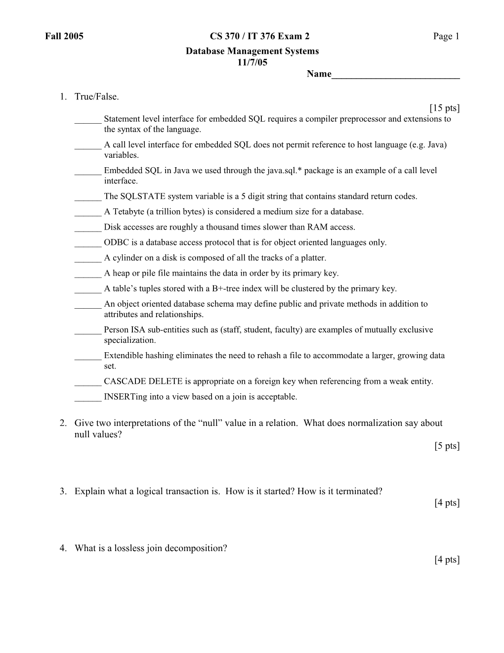 Database Management Systems s1