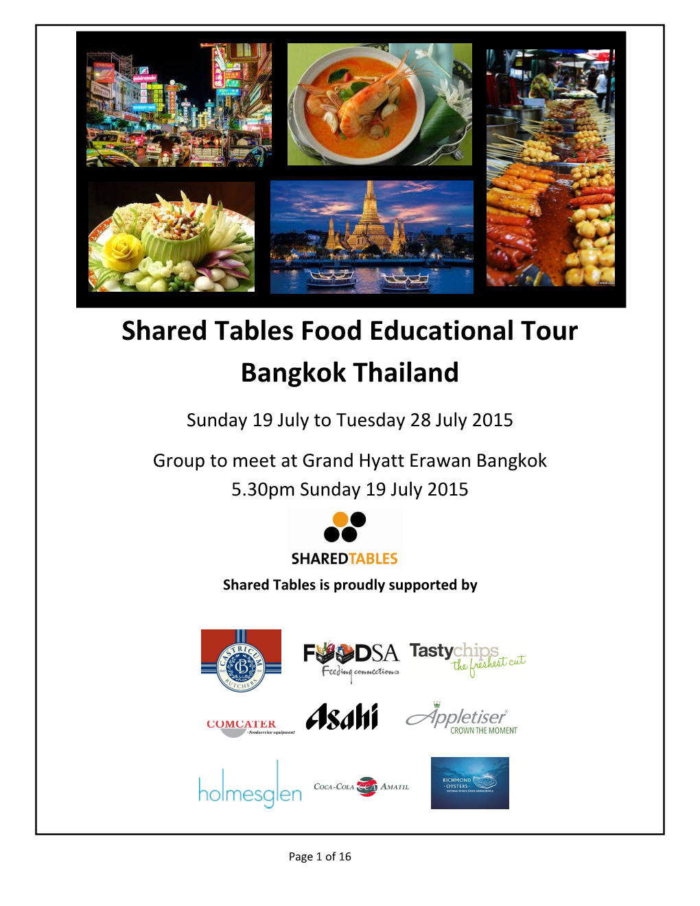 Shared Tables Food Educational Tour Bangkok Thailand