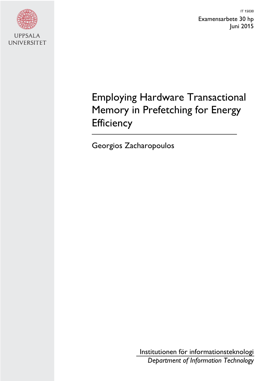 Employing Hardware Transactional Memory in Prefetching for Energy Efficiency