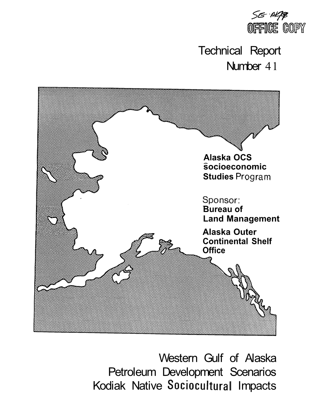 Technical Report Number 41 Western Gulf of Alaska Petroleum