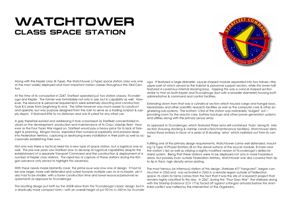 J-Type/Watchtower Class Space Station