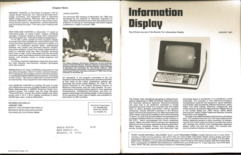 Information Display and Minimizing Film Grain