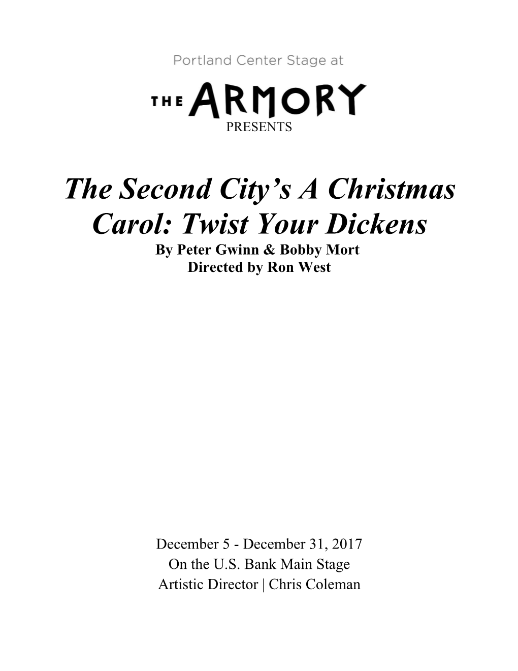 The Second City's a Christmas Carol: Twist Your Dickens