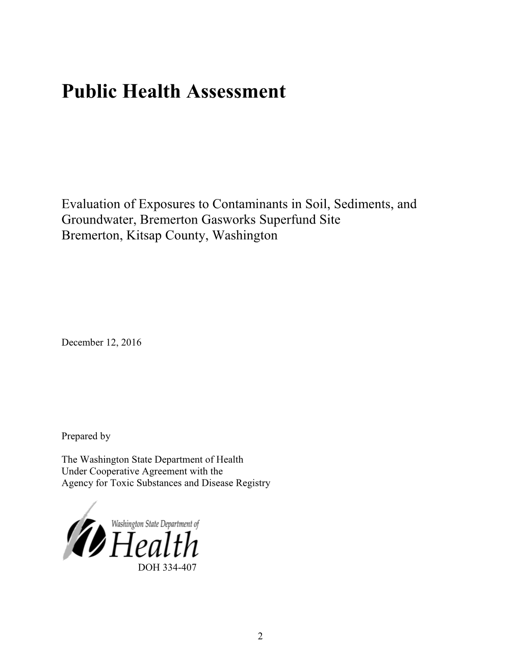 Public Health Assessment