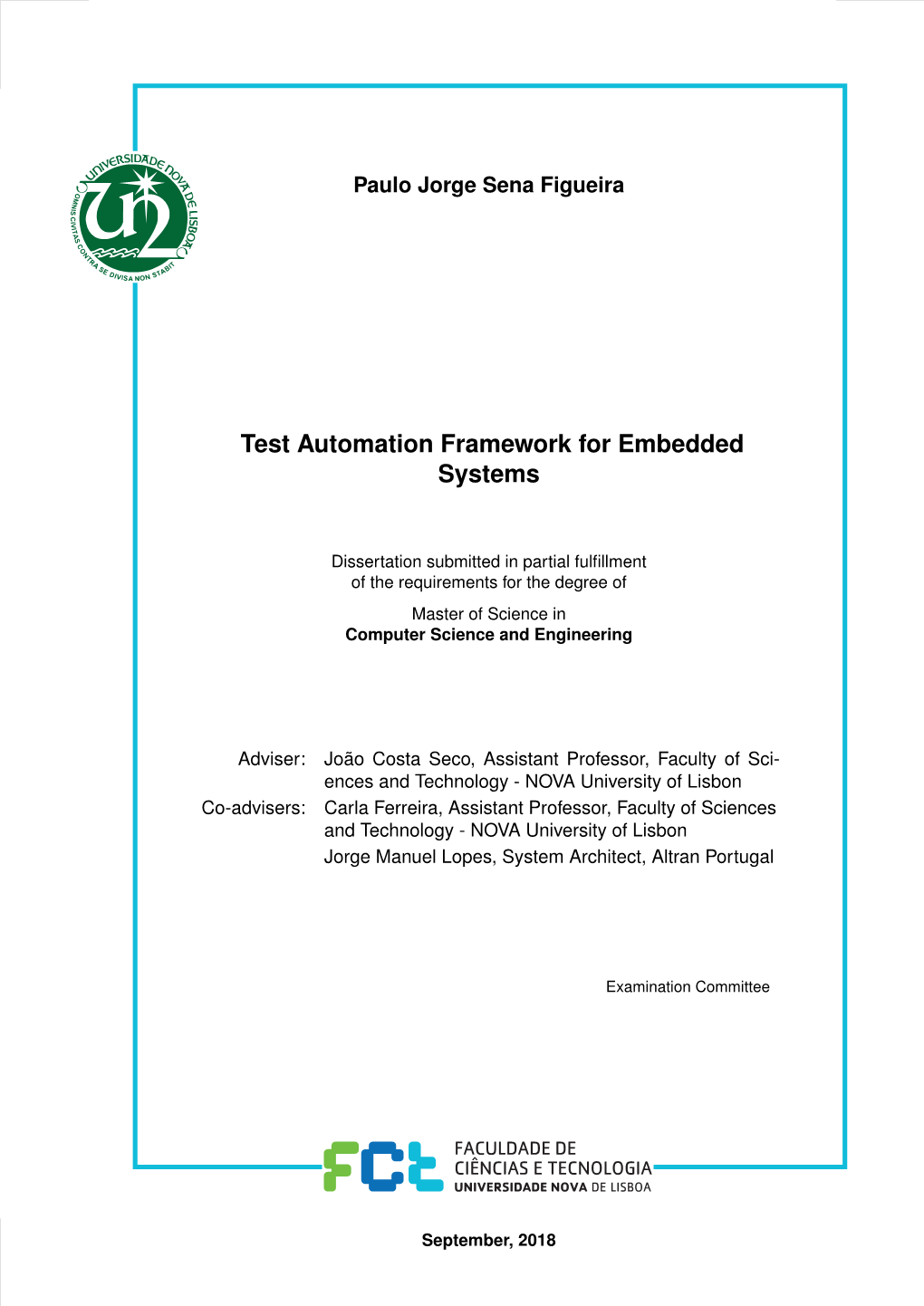 Test Automation Framework for Embedded Systems