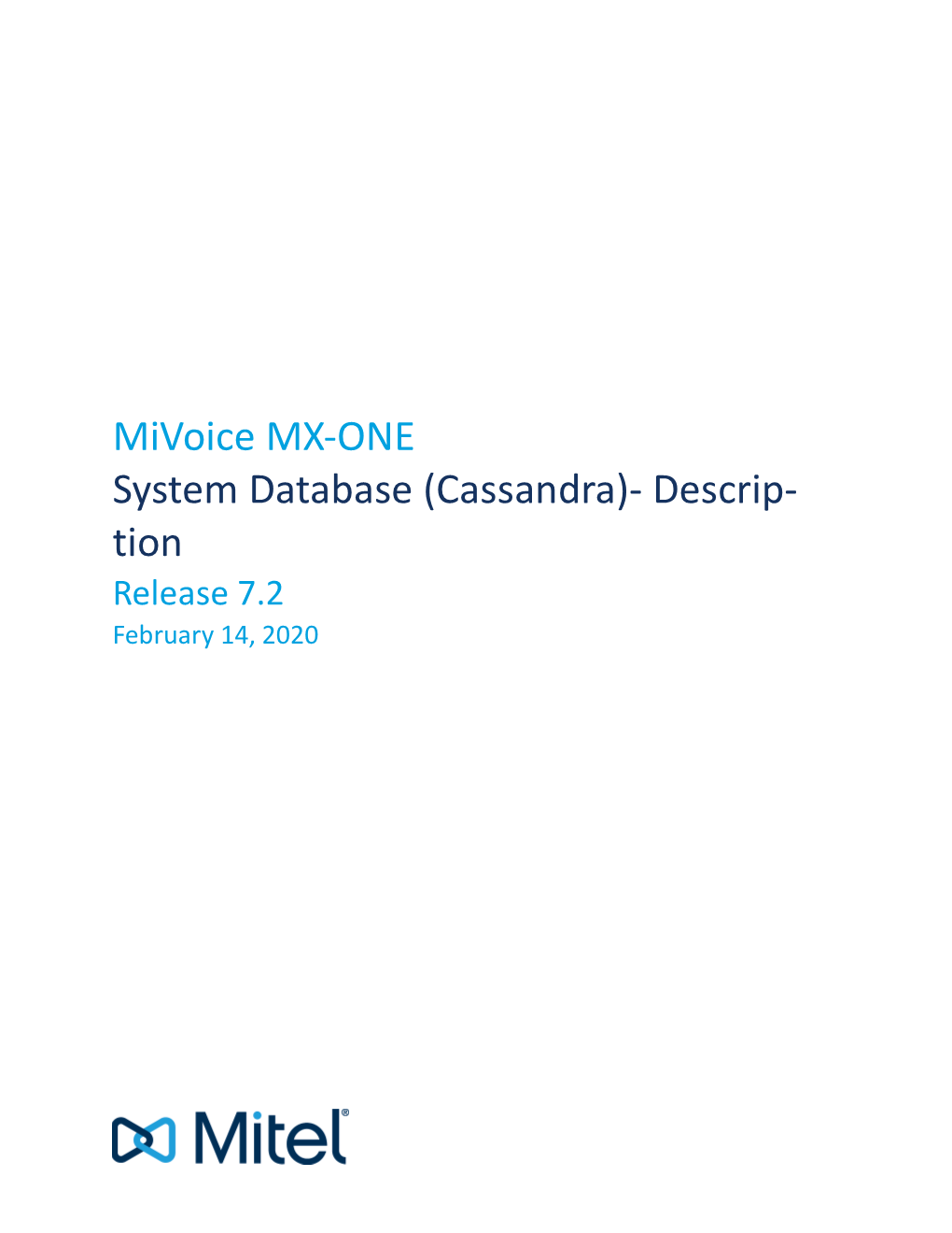 Cassandra)- Descrip- Tion Release 7.2 February 14, 2020