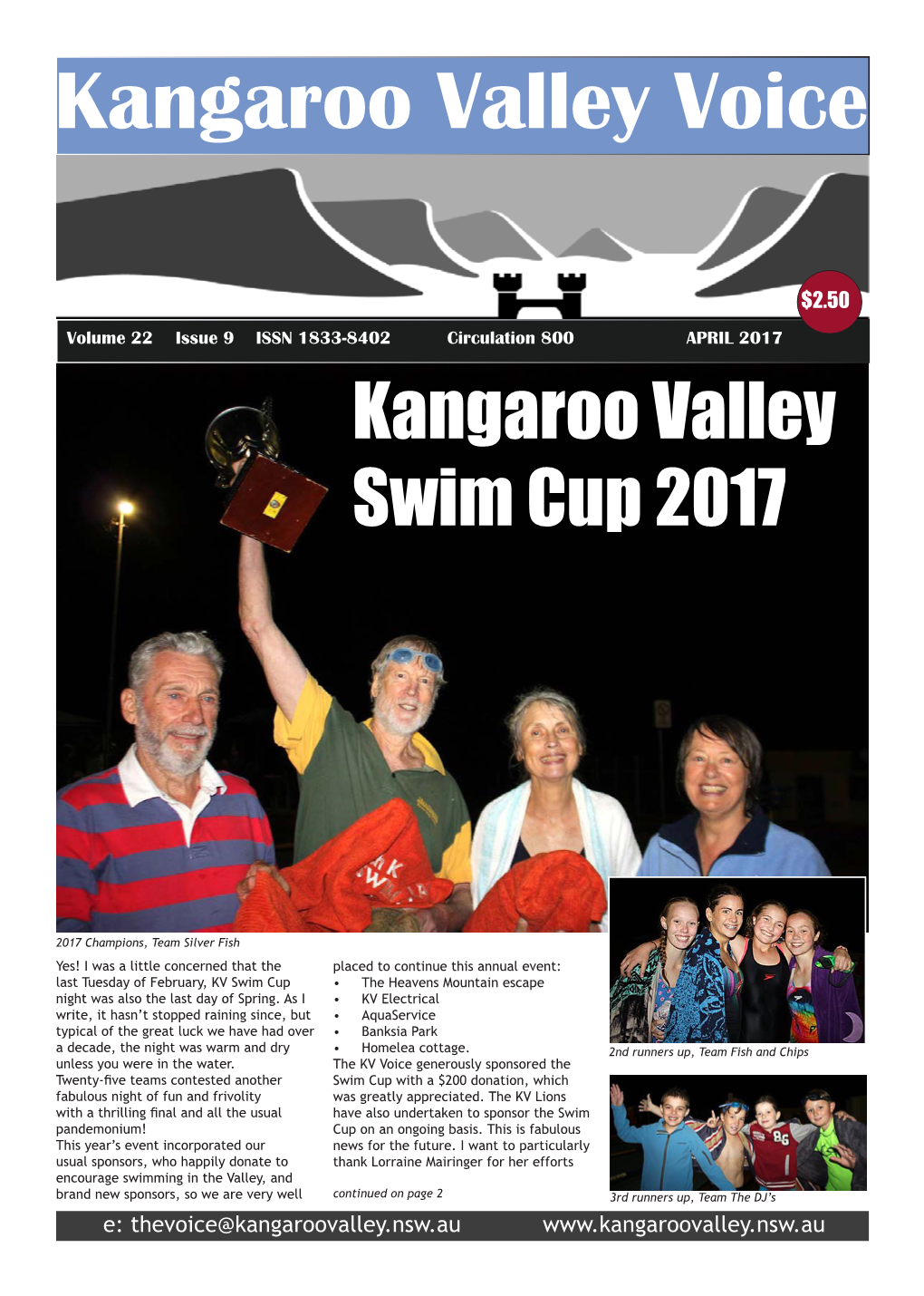 APRIL 2017 Kangaroo Valley Swim Cup 2017