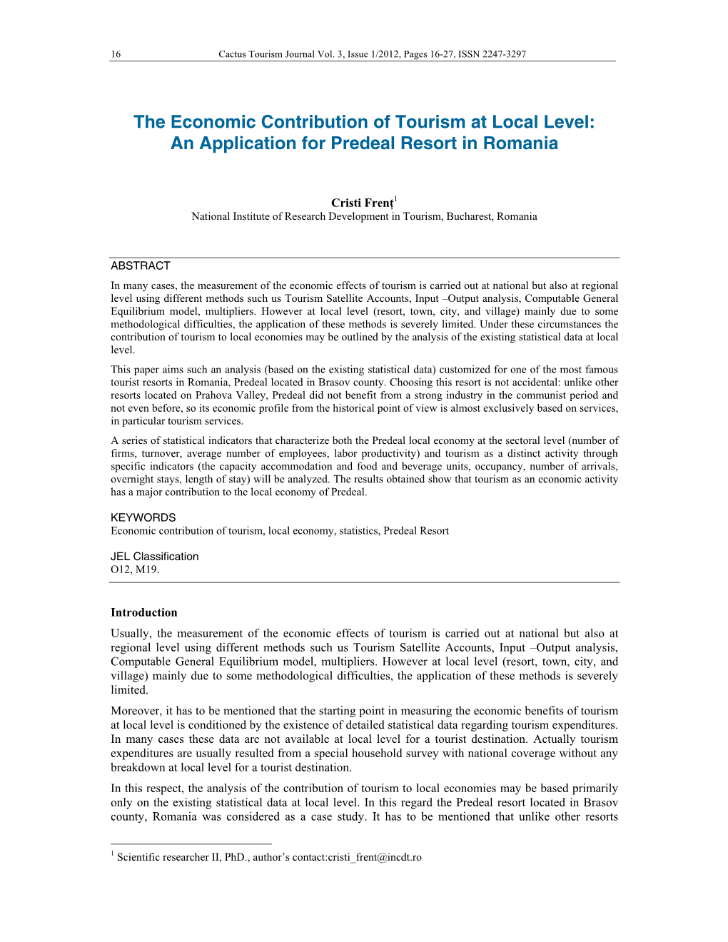 An Application for Predeal Resort in Romania