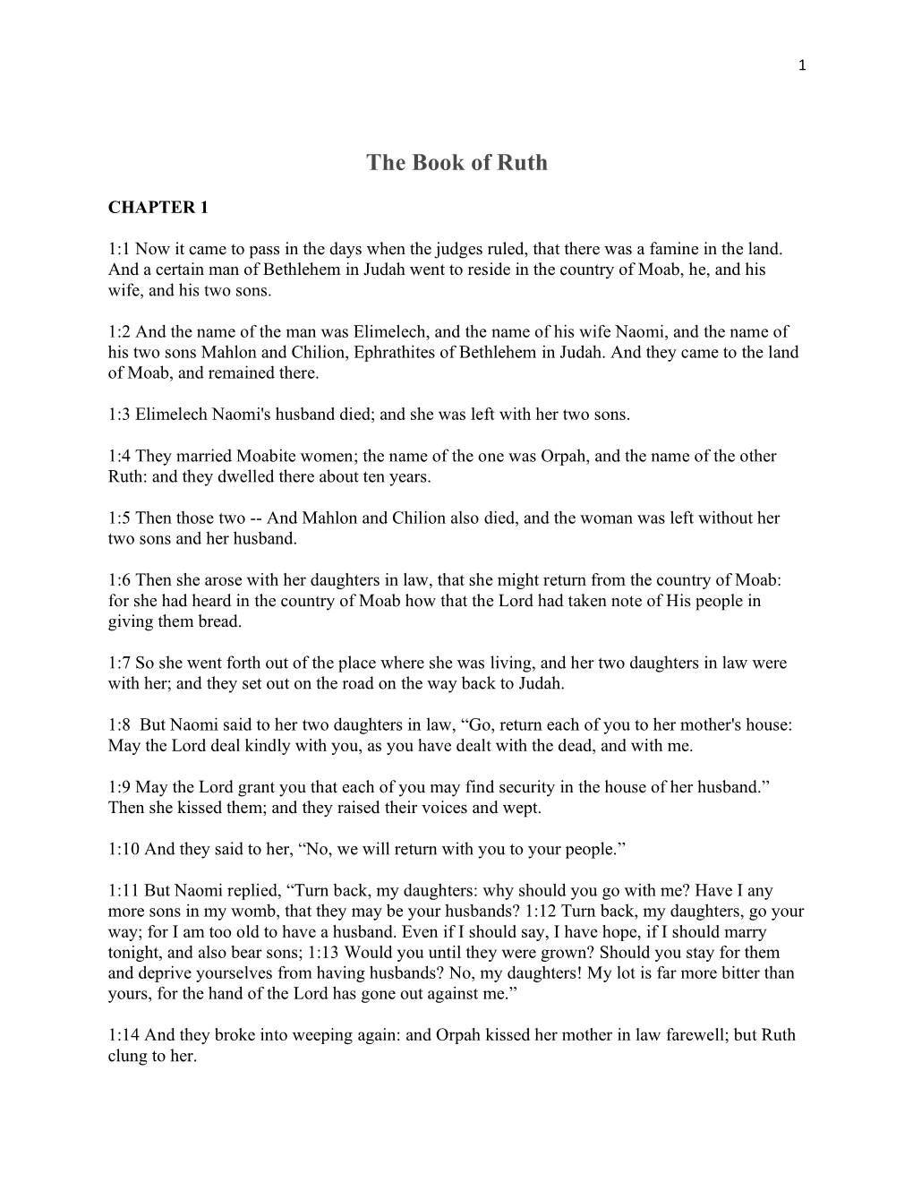 The Book of Ruth