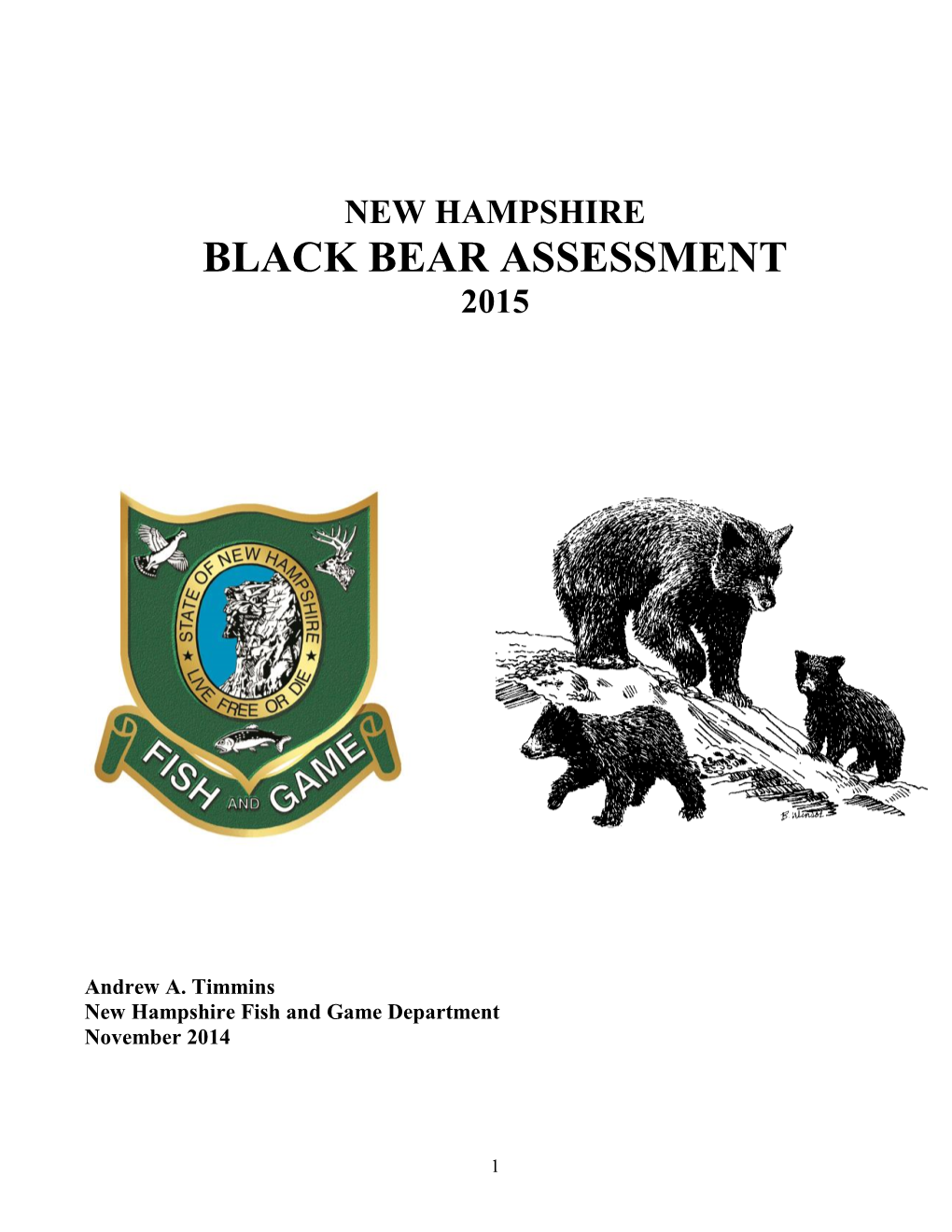 Black Bear Assessment 2015