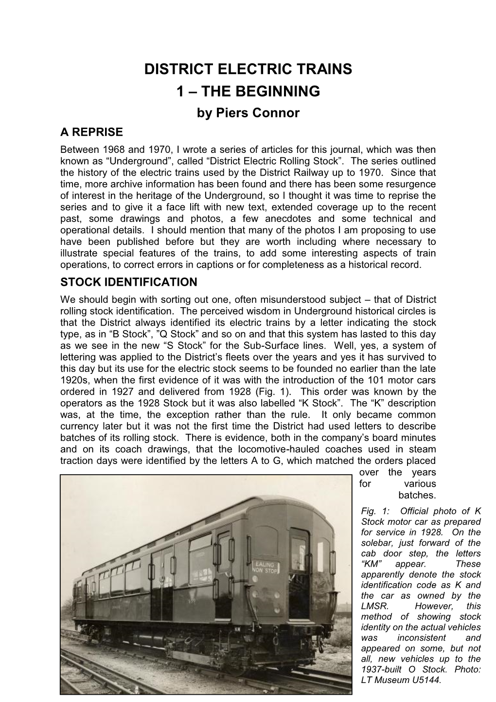 District Electric Trains 1 – the Beginning