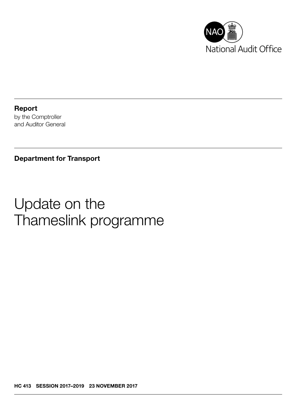 Update on the Thameslink Programme