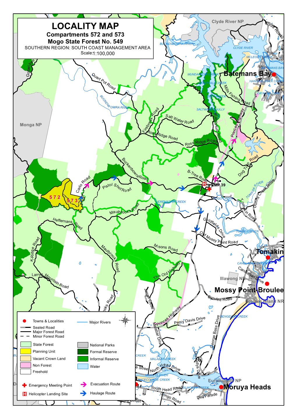 LOCALITY MAP Compartments 572 and 573