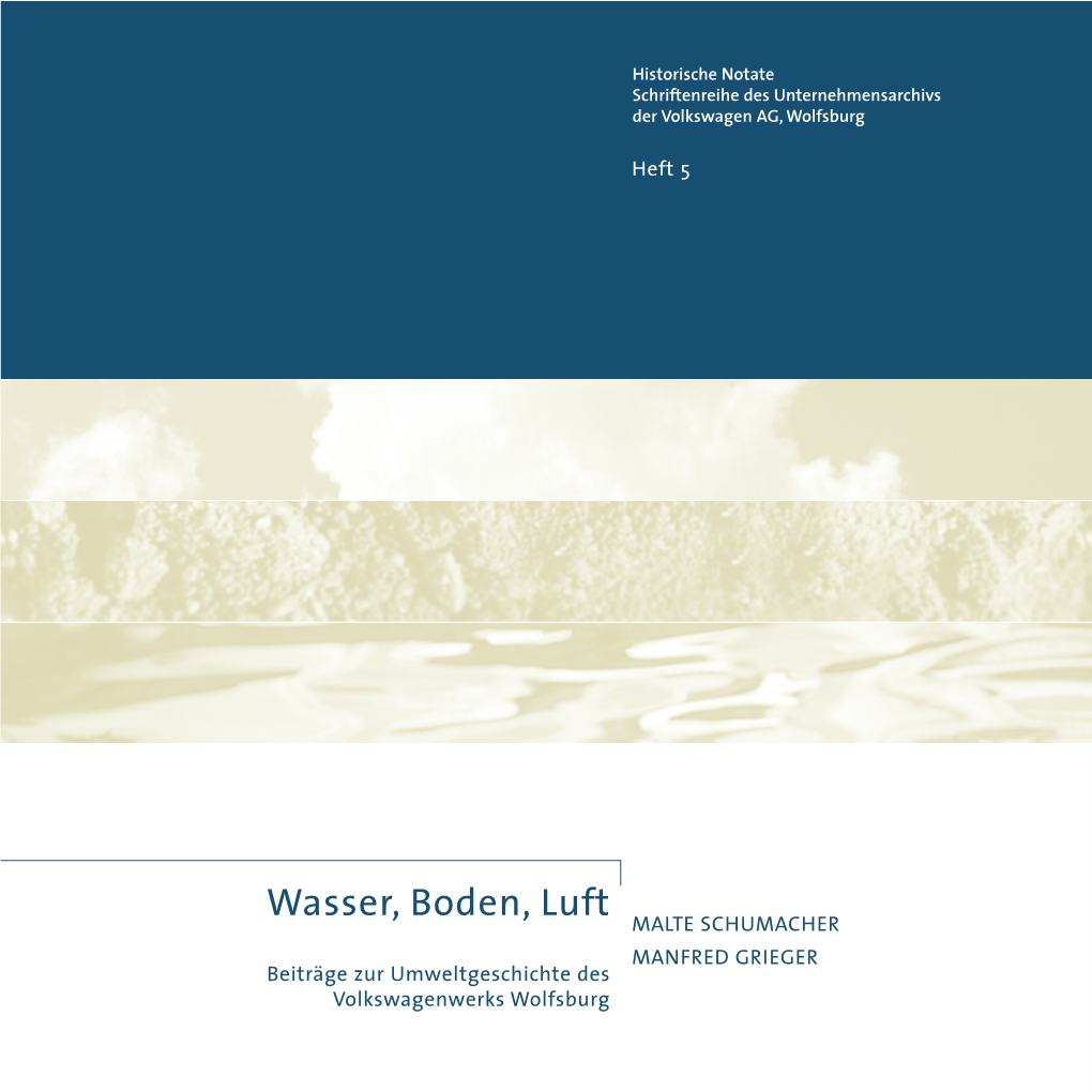 Historische Notate Heft 5 Wasser, Boden, Luft