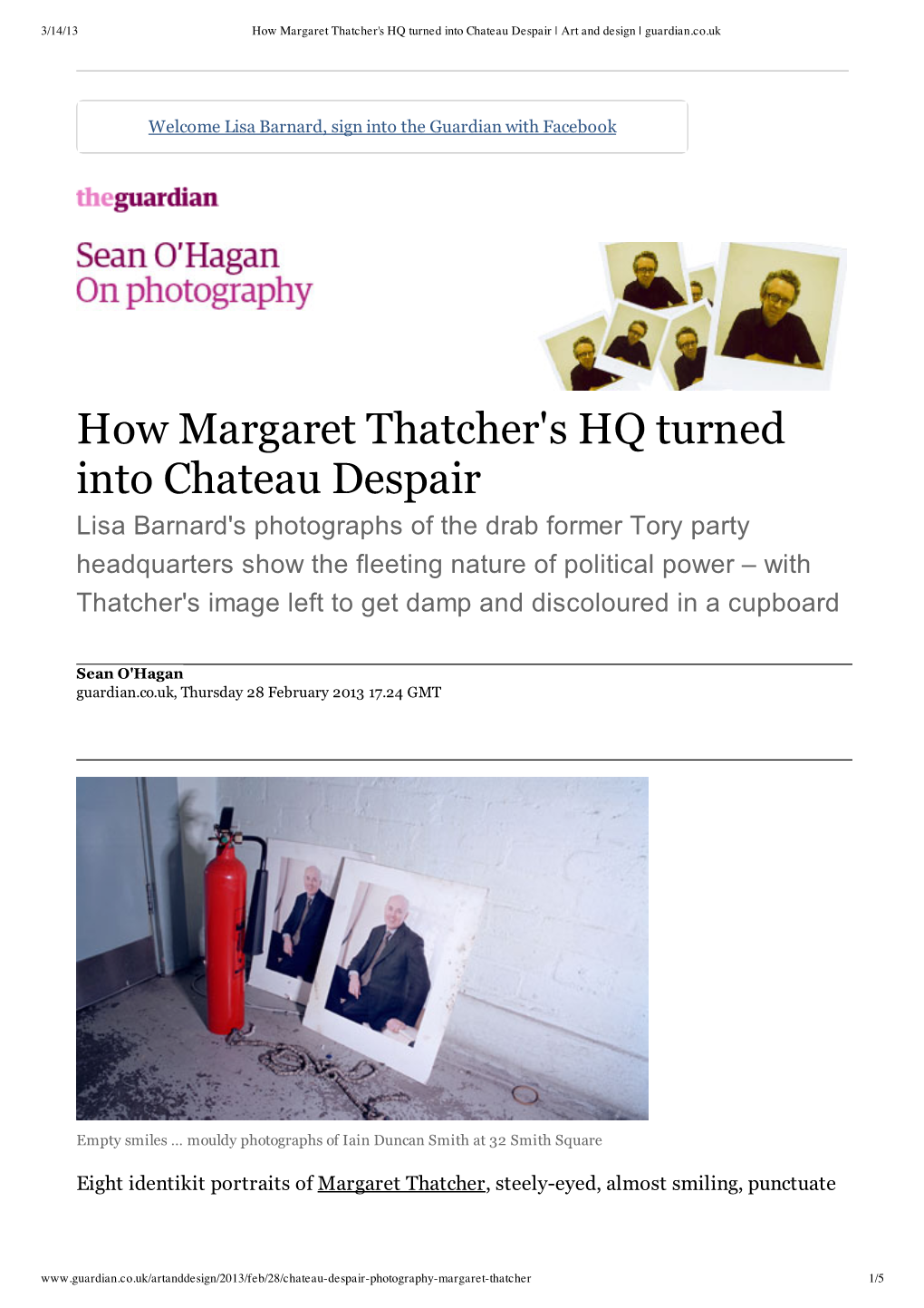 How Margaret Thatcher's HQ Turned Into Chateau Despair by Sean O