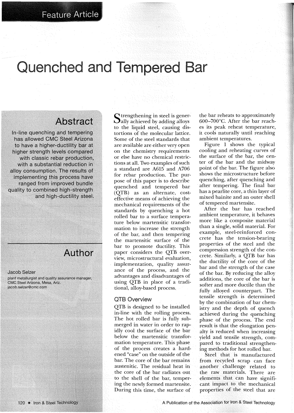 Quenched and Tempered Bar