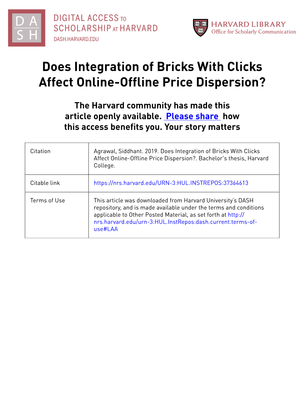 Does Integration of Bricks with Clicks Affect Online-Offline Price Dispersion?