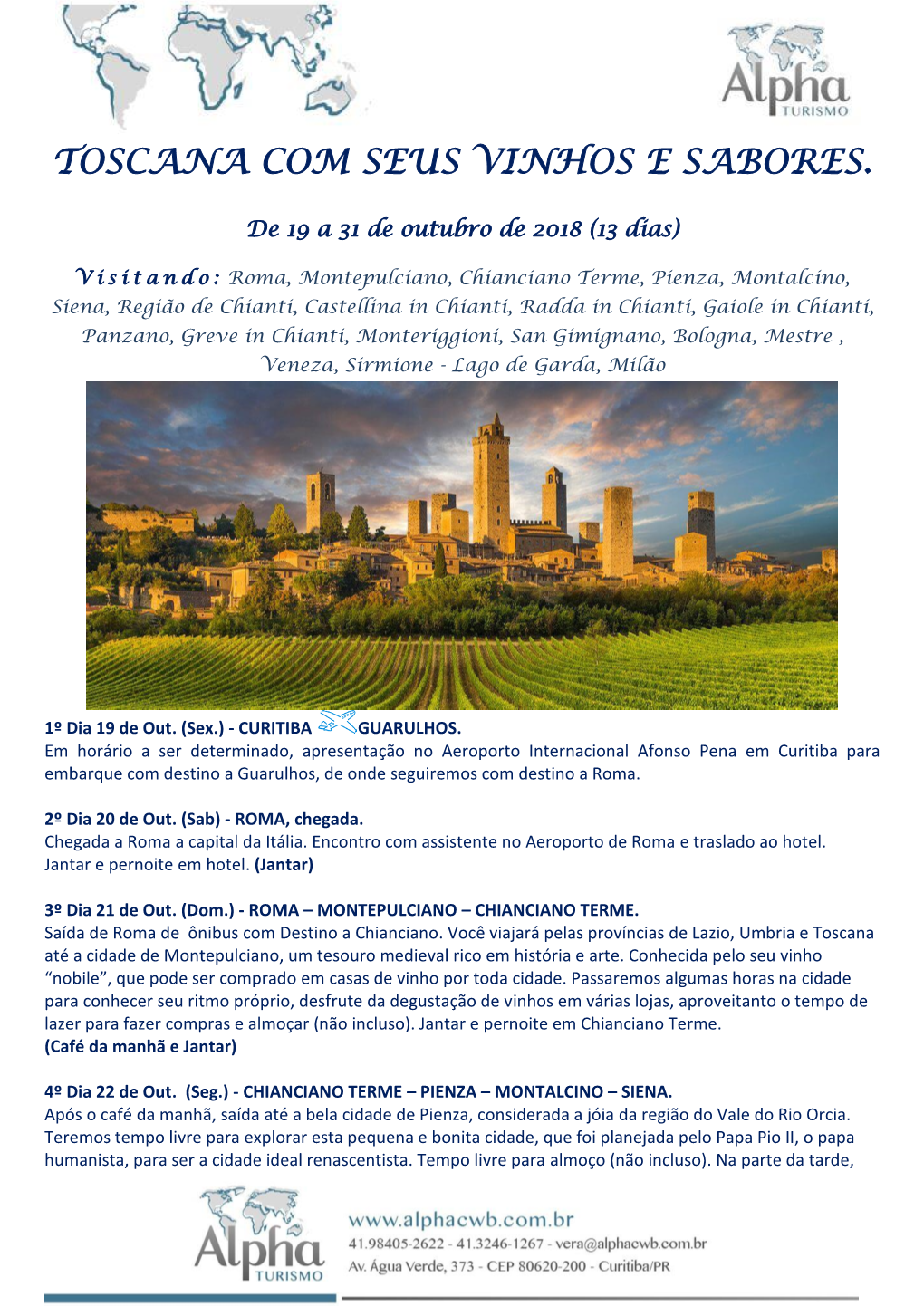 Toscana Com Seus Vinhos E Sabores